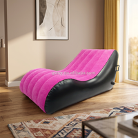 Modernes Verdicktes PVC-Beflocktes Sofa-Bett Aufblasbare Lounge Wohnzimmer Beflockter Luftsessel Aufblasbares Sofa-Bett