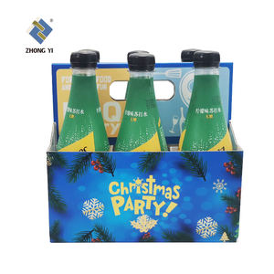 定制纸板牛皮纸支架4 6包饮料瓶载体盒波纹啤酒盒 - Product Image 3