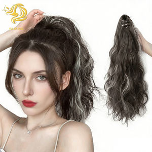 Fujia Coloré Bouclés <span class=keywords><strong>Queue</strong></span> <span class=keywords><strong>De</strong></span> <span class=keywords><strong>Cheval</strong></span> Multi Couleur Dégradé Griffe Clip QueueLongue Bouclée Grande Vague Perruque <span class=keywords><strong>Queue</strong></span> <span class=keywords><strong>De</strong></span> <span class=keywords><strong>Cheval</strong></span> - Product Image 1