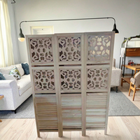 Paravent moderne à 3 panneaux DISHI, pliable et mobile, séparateur d'espace intérieur pour couloir, panneau individuel au design artistique