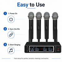 Système de microphone sans fil KU50R UHF pour chant, système de microphone de haute qualité, audio professionnel pour scène live, répétitions de groupe, événements