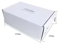 Caixa de papel para embalagem de logotipo, embalagem de logotipo personalizada, caixa primária ondulada branca lisa para artesanato