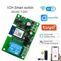 Módulo de Relé de Pulso Remoto RF433 para Puerta de Garaje Inteligente WIFI Tuya de 4 Canales, Interruptor de Motor de Acceso Eléctrico AC/DC 7-32V/85-250V