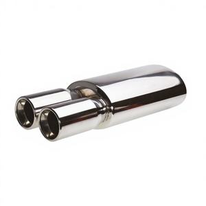 ท่อไอเสียสแตนเลสคู่ทรงกลม Simoni Racing ขนาด 60 มม. รุ่น ESR109 สำหรับปรับแต่งระบบไอเสีย - Product Image 1