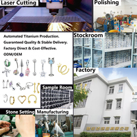 Trendy ASTM F136 Titanium Star-Shaped Labret Lip Stud Internal Thread Body Piercing Jewelry Flat Black Rod