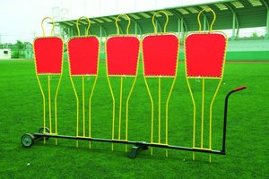 Mannequin d'entraînement de football pliable portable, mur de tir au but en PVC, rouge, taille personnalisée - Product Image 2