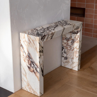 Table console rectangulaire en marbre Calacatta Viola naturel KUMUSI pour salon, décoration de meubles d'hôtel