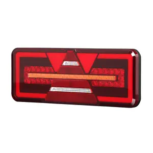 24V Led Truck Trailer RV Tail Lights Turn Stop Brake Reverse Running Light for Trucks RV Tractor Construction Vehicle Waterproof