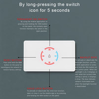 Interruptor de Calentador de Agua Inteligente OCY WIFI con Panel de Control de Pared, Cristal 2.5D con Sensación Táctil, Compatible con Tuya APP, 3500W Estándar