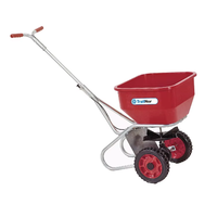 Esparcidor de Plataforma Manual Rojo Personalizable OEM, Tolva de ABS de 25L, Estructura de Acero Galvanizado, Herramientas para Césped Resistentes a la Corrosión para Todas las Estaciones