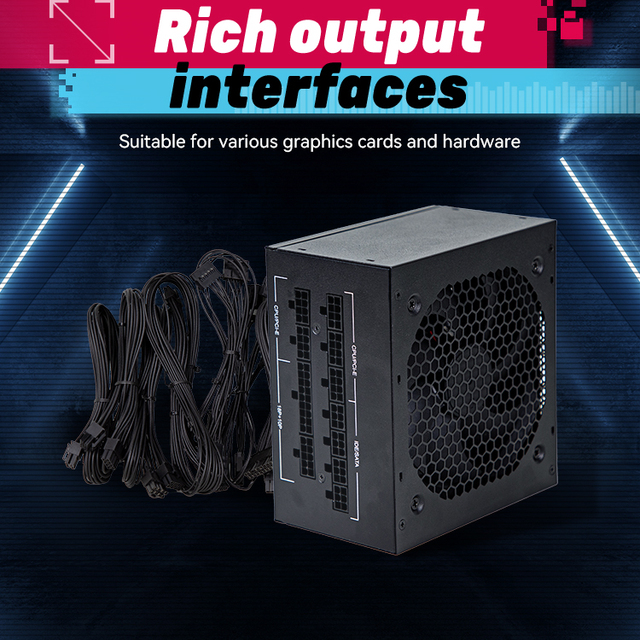 Lineng 800W ATX Desktop Computer Power Supply 750W Max Power Output Server 20+4Pin Interface Active PFC 12V 5V Output 220V 80