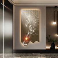 Décoration Murale d'Art Moderne : Tableau Cheval sur Toile Haut de Gamme, Lumineux, pour Entrée, Salon de Luxe, Couloir – Peinture Animale par Pulvérisation