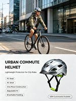 Casque de vélo urbain en PC moulé intégré, résistant aux chocs, léger, ventilé, unisexe, pour la sécurité au quotidien en ville
