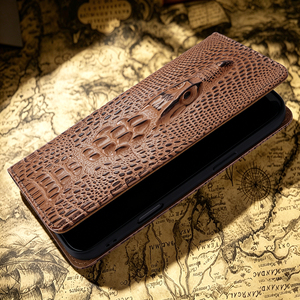 Funda Tipo Libro de Cuero Genuino de Lujo con Relieve, Magnética y Resistente a Impactos para Samsung <span class=keywords><strong>Galaxy</strong></span> S26 S25 <span class=keywords><strong>Ultra</strong></span> S24 S23 S22 <span class=keywords><strong>S21</strong></span> Plus - Product Image 3