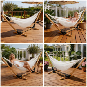 Fabricante Profesional de Hamacas de Madera Resistentes con Soporte para Proyectos de Resorts y Hoteles - OEM ODM - Product Image 3