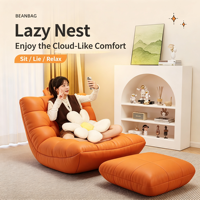 Canapé paresseux simple et confortable, pouf transformable en lit, chaise longue chenille, petit canapé une place pour chambre à coucher