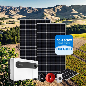 สถานีพลังงานแสงอาทิตย์ Growatt สำหรับใช้งานในอุตสาหกรรมแบบเชื่อมต่อกับระบบไฟฟ้า 80kw 100kw 120kw ระบบโซลาร์กริดไท 100KW ระบบพลังงานแสงอาทิตย์ - Product Image 1