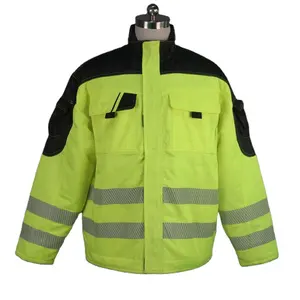Multiple Sizes Customizable OEM Hi vis Workwear High Visibility Reflective Safety Jacket Safety Clothing