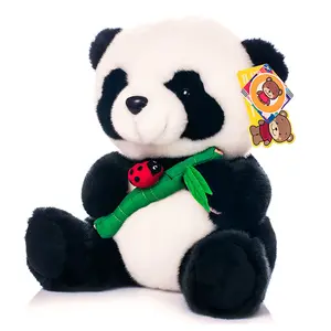 Juguete de peluche de Panda para bebé, relleno de cuentas de vidrio, microondas, hoja de sueño profundo