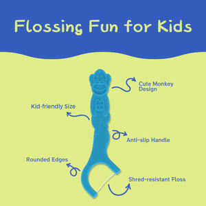 Cure-dents pour enfants en forme de singe, 36 pièces, saveur de chewing-<span class=keywords><strong>gum</strong></span> amusante pour les soins bucco-dentaires - Product Image 4