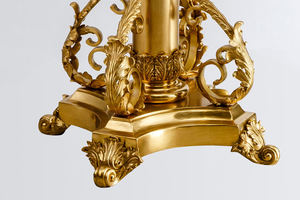 Offre Spéciale top français magnifique cristal cuivre royal luxe led fayer palm trois <span class=keywords><strong>lampadaire</strong></span> pour hôtel hall salon maison hall - Product Image 5