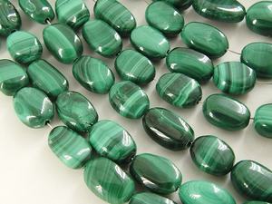 Malaquita Verde, Forma Ovalada Lisa, Pepitas de Malaquita para Joyería, Suministros al por Mayor, Nueva Llegada, 12 Pulgadas, 5-10 mm de Largo, Aprox. - Product Image 3