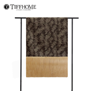 Manta de Cachemira TIFFHOME de Lujo, Color Marrón con Patrón Sutil, Texturizada, con Flecos Beige Claro, <span class=keywords><strong>para</strong></span> Sofá, Sillón o Dormitorio - Product Image 6