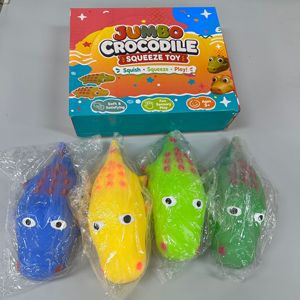 Jouet Squishy Anti-Stress Doux à Remontée Lente, Jouet Sensoriel à Presser, Crocodile Mignon, Jouets Squishy en Forme de Chignon pour Soulager l'Anxiété - Product Image 1