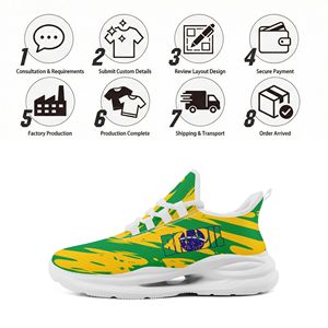 Chaussures de sport personnalisées en gros <span class=keywords><strong>avec</strong></span> nom d'équipe, série OEM ODM, impression à la demande, logo personnalisé, baskets respirantes FN079-26027049-5 - Product Image 4