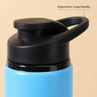 Thermos portable à double paroi en acier inoxydable avec logo personnalisé, large ouverture, durable, 501-700 ml, pour boissons chaudes et froides, avec couvercle