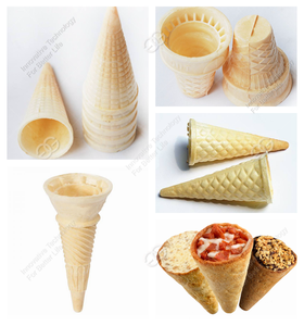 Machine <span class=keywords><strong>professionnelle</strong></span> en acier inoxydable pour la fabrication de cornets de glace, de cornets de pizza glacée et de cornets de neige, nouvelle génération, pour usage industriel - Product Image 3