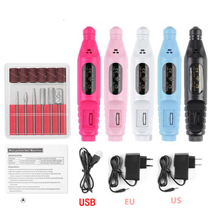 Manucure Stylo <span class=keywords><strong>Ponceuse</strong></span> Polisseuse <span class=keywords><strong>Pas</strong></span> <span class=keywords><strong>Cher</strong></span> Portable Mini Électrique À Faible Bruit Forte Perceuse À Ongles Sans Fil En Acier Inoxydable 5 Couleurs 10pcs - Product Image 6
