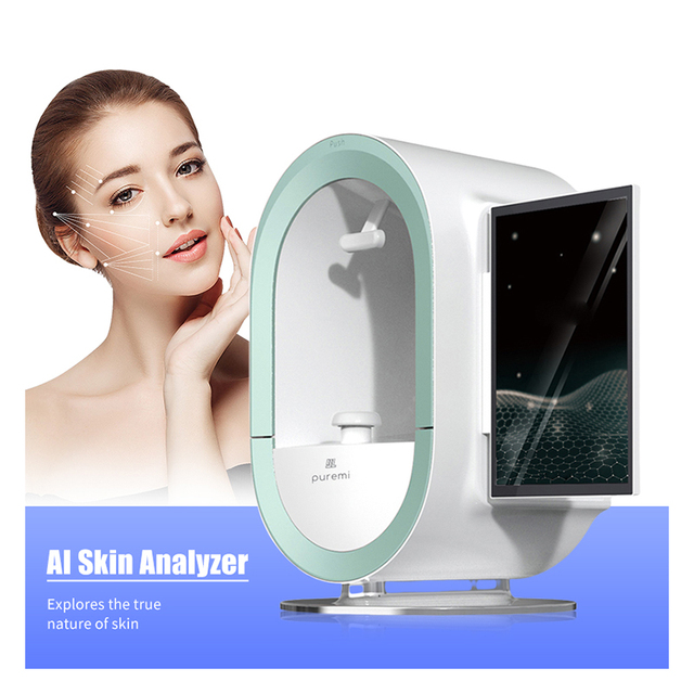 Skin Status Facial Machine AI Precision Skin Analysis Machine Physiognomy Technology Skin Analyzer With Forehead Pad