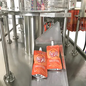 Automatic Juice Production Line Spout Pouch Doypack Liquid Packing Machine For Juice Milk Jelly Jam Sauce Water With CIP System