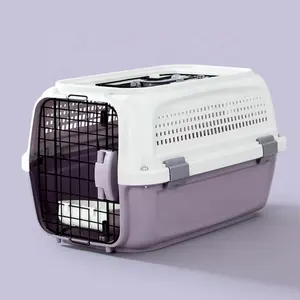 Huisdier Luchttransportdoos Plastic Draagbare Grote Dieren Luchtvaartmaatschappij Goedgekeurde Hond Kat Reizen Carrier Kooien