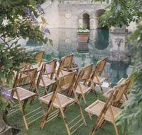 Plus Design extérieur Nature Couleur rotin osier Fête Événement Prix Bon marché Chaise de jardin pliante en bambou pour banquet et repas pour mariage