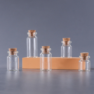 Wholesale Bulk Empty 4ml 5ml 6ml 7ml 8ml 10ml 12ml 15ml 20ml Little <strong>Mini</strong> Small <strong>Glass</strong> Wishing <strong>Bottle</strong> with Cork Stopper for Sale - Product Image 2