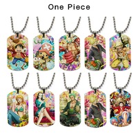 Faible MOQ, Pendentif porte-clés et breloque de collier en alliage d'acier inoxydable, thème Anime japonais, accessoires décoratifs avec impression couleur