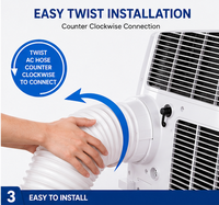 Tuyau d'évacuation flexible en polypropylène haute pression, longueur réglable, durable, pour climatiseur, conduit de ventilation universel pour