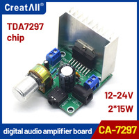 Module de bricolage CA-7297 12-24V carte amplificateur de puissance Audio numérique stéréo double canal 2*15W pour composants électroniques