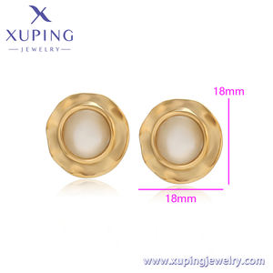 <span class=keywords><strong>XUPING</strong></span> T000972019 nuovo Design rotondo da donna elegante gioielli in acciaio inossidabile alla moda semplice orecchino Color oro 14k - Product Image 3