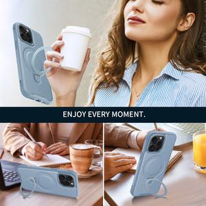 Funda de Lujo para Teléfono Móvil 15 14 13 12 11 Pro Max con Anillo de Soporte y Succión Magnética para la Serie Phone 15 14, Venta al por Mayor - Product Image 4