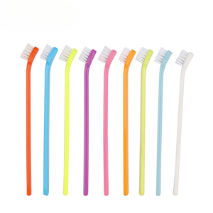 Eco-Friendly Plastic Pet <b>Toothbrush</b> Single <b>Head</b> Oral Cleaning Brush - Product Image 1