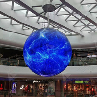 Écran sphérique LED en forme de globe, diamètre 1m, 1,5m, 2m, affichage sphérique P2 P2.5, écran LED en forme de boule, pour exposition