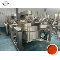 Mélangeur planétaire électrique de qualité alimentaire pour sauce chili, purée de tomates, confiture, machine à frire automatique avec fonction de raclage PLC
