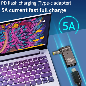 Pd 100W อะแดปเตอร์แหล่งจ่ายไฟแล็ปท็อป5A ตัวเชื่อมต่อ<span class=keywords><strong>20V</strong></span> แบบตัวเมียประเภท C เป็น DC ตัวผู้แปลงปลั๊กสำหรับ lenove/hp/dell - Product Image 6