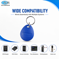 Porte-clés RFID étanche en ABS 125 KHz inscriptible, directement de l'usine, pour système de contrôle d'accès de sécurité hôtelière, vente en gros