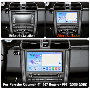 Radio de coche Android 14 con Carplay, GPS y reproductor multimedia para Porsche Cayman 911 987 Boxster 997 2005-2012, unidad principal estéreo con pantalla. - Product Image 3