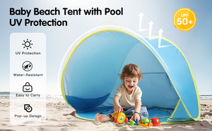 Nueva Carpa de Playa Oxford de Apertura Automática Rápida, Transpirable, con Piscina para Bebés - Product Image 3