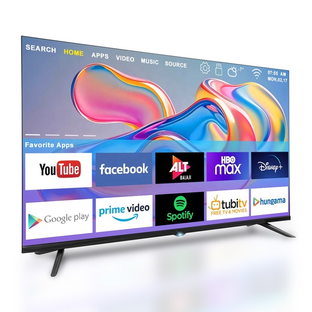 Frameless Pixel OEM Smart TV 32-85 Inches 4K 8K Ultra HD LED OLED QLED Android Wifi with 120Hz Refresh Rate for Hotels